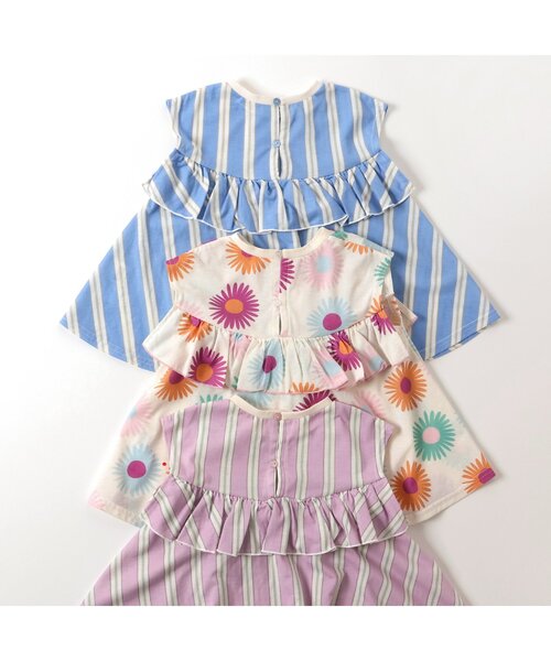 BREEZE（ブリーズ）の「【速乾/ジュニア対応】フレアチュニック（Tシャツ/カットソー・キッズ・ピンク/ブルー/オフホワイト・80/90/100/110/120/130/140）」の10枚目の写真