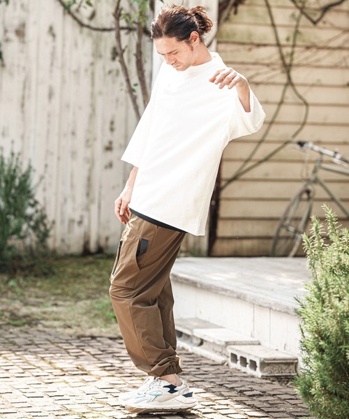 CAMBIO(カンビオ)の「mt9733- Zipper Neck 3-4 Sleeve Cut sew 半端袖カットソー(Tシャツ/カットソー・メンズ・ホワイト/ブラック/チャコール・S/M/L)」の14枚目の写真