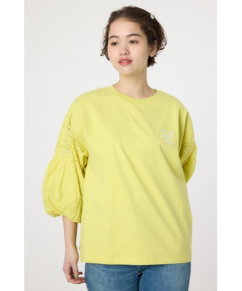 RODEO CROWNS WIDE BOWL(ロデオクラウンズワイドボウル)の「バルーンスリーブトップス(Tシャツ/カットソー・レディース・ブラック/レッド/オフホワイト/イエロー・FREE)」の1枚目の写真