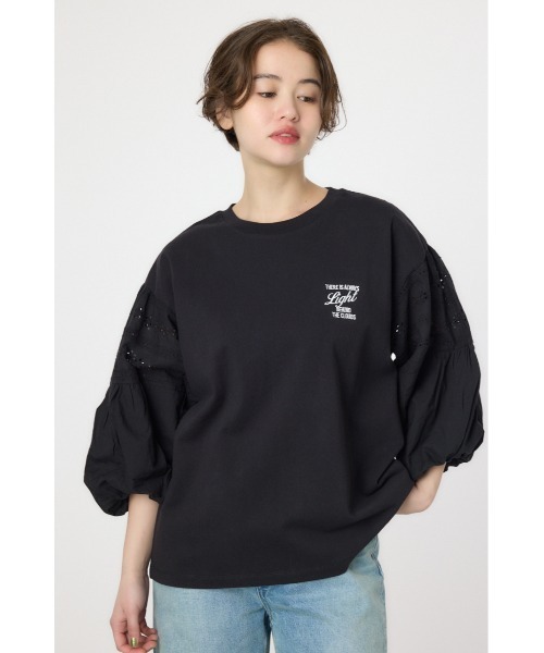 RODEO CROWNS WIDE BOWL(ロデオクラウンズワイドボウル)の「バルーンスリーブトップス(Tシャツ/カットソー・レディース・ブラック/レッド/オフホワイト/イエロー・FREE)」の6枚目の写真