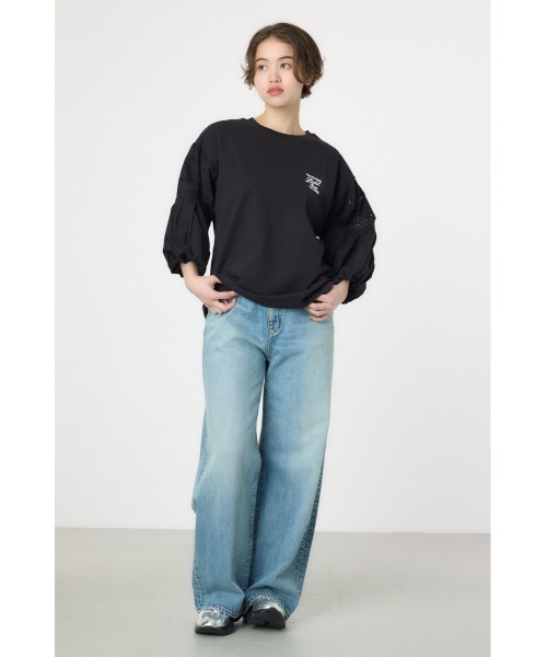 RODEO CROWNS WIDE BOWL(ロデオクラウンズワイドボウル)の「バルーンスリーブトップス(Tシャツ/カットソー・レディース・ブラック/レッド/オフホワイト/イエロー・FREE)」の9枚目の写真