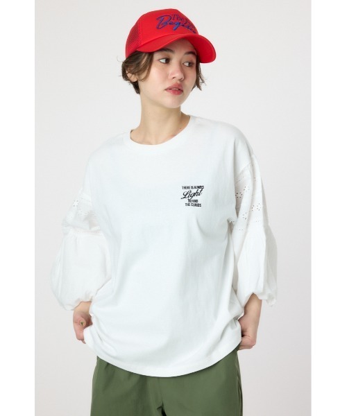 RODEO CROWNS WIDE BOWL(ロデオクラウンズワイドボウル)の「バルーンスリーブトップス(Tシャツ/カットソー・レディース・ブラック/レッド/オフホワイト/イエロー・FREE)」の11枚目の写真