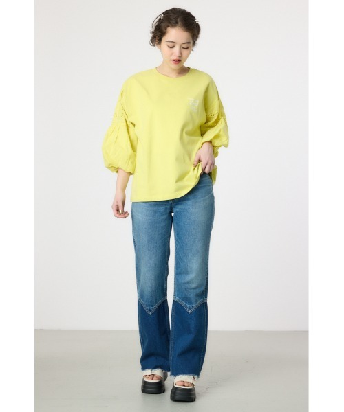 RODEO CROWNS WIDE BOWL(ロデオクラウンズワイドボウル)の「バルーンスリーブトップス(Tシャツ/カットソー・レディース・ブラック/レッド/オフホワイト/イエロー・FREE)」の21枚目の写真
