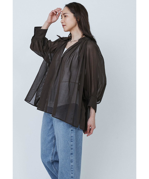 1er Arrondissement(プルミエアロンディスモン)の「コットンオーガンジーブラウス(シャツ/ブラウス・レディース・バーガンディー/ブラック系その他3/ブラウン系その他5・38/36)」の3枚目の写真