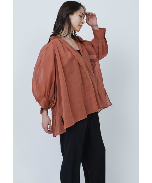 1er Arrondissement(プルミエアロンディスモン)の「コットンオーガンジーブラウス(シャツ/ブラウス・レディース・バーガンディー/ブラック系その他3/ブラウン系その他5・38/36)」の9枚目の写真