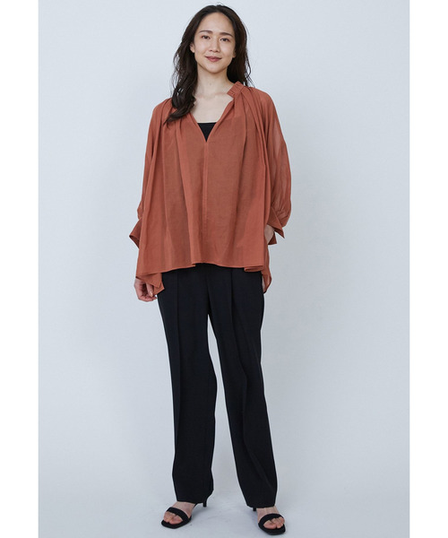 1er Arrondissement(プルミエアロンディスモン)の「コットンオーガンジーブラウス(シャツ/ブラウス・レディース・バーガンディー/ブラック系その他3/ブラウン系その他5・38/36)」の11枚目の写真