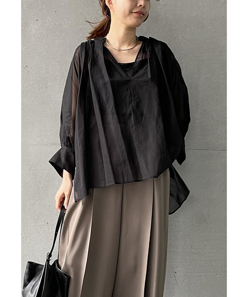 1er Arrondissement(プルミエアロンディスモン)の「コットンオーガンジーブラウス(シャツ/ブラウス・レディース・バーガンディー/ブラック系その他3/ブラウン系その他5・38/36)」の22枚目の写真