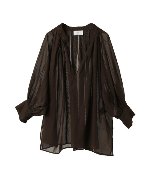 1er Arrondissement(プルミエアロンディスモン)の「コットンオーガンジーブラウス(シャツ/ブラウス・レディース・バーガンディー/ブラック系その他3/ブラウン系その他5・38/36)」の4枚目の写真