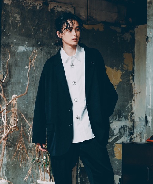 RYU(リュー)の「gabardine 2B jacket(テーラードジャケット・メンズ・ダークグレー/ダークネイビー・1/2/4)」の22枚目の写真