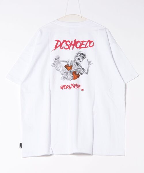 DC SHOES(ディーシーシューズ)の「25 SKATE SKULL SS/DCバックプリント半袖Tシャツ(Tシャツ/カットソー・メンズ・ブラック/ホワイト/その他/ブラック×ピンク・MEDIUM/LARGE/X-LARGE)」の8枚目の写真