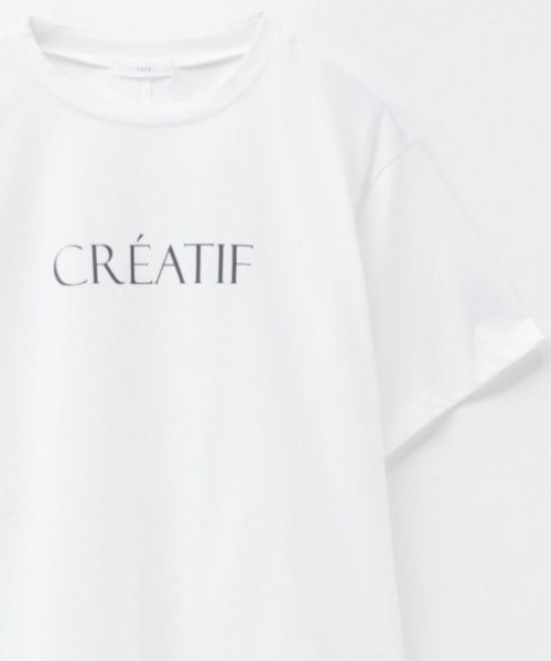 NAVY(ネイビー)の「nAvy SARARI プリントTシャツ(Tシャツ/カットソー・レディース・サックスブルー/スミクロ/オフホワイト・M/L)」の2枚目の写真
