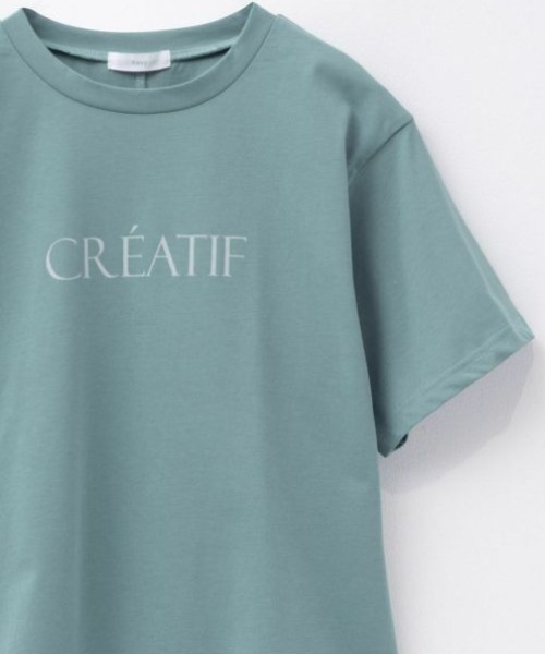 NAVY(ネイビー)の「nAvy SARARI プリントTシャツ(Tシャツ/カットソー・レディース・サックスブルー/スミクロ/オフホワイト・M/L)」の1枚目の写真