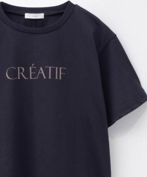 NAVY(ネイビー)の「nAvy SARARI プリントTシャツ(Tシャツ/カットソー・レディース・サックスブルー/スミクロ/オフホワイト・M/L)」の3枚目の写真