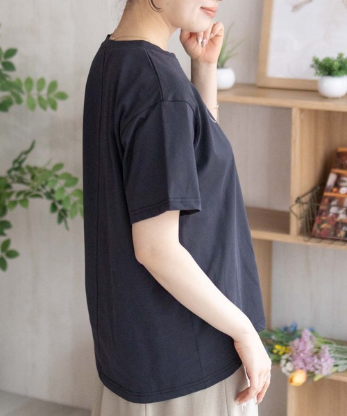 NAVY(ネイビー)の「nAvy SARARI プリントTシャツ(Tシャツ/カットソー・レディース・サックスブルー/スミクロ/オフホワイト・M/L)」の19枚目の写真