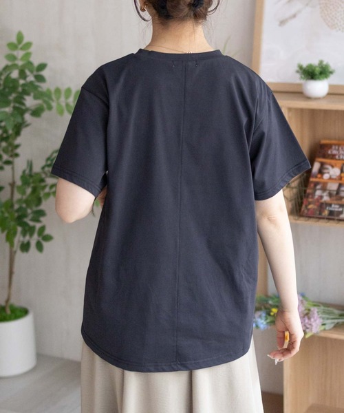 NAVY(ネイビー)の「nAvy SARARI プリントTシャツ(Tシャツ/カットソー・レディース・サックスブルー/スミクロ/オフホワイト・M/L)」の18枚目の写真
