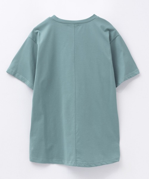 NAVY(ネイビー)の「nAvy SARARI プリントTシャツ(Tシャツ/カットソー・レディース・サックスブルー/スミクロ/オフホワイト・M/L)」の4枚目の写真