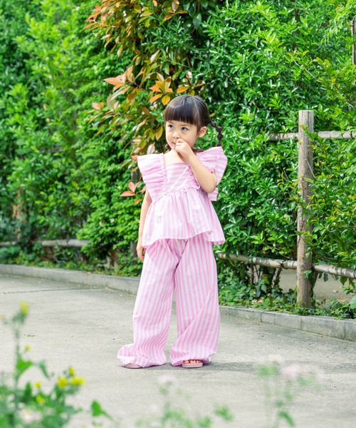 LOWRYS FARM（ローリーズファーム）の「ストライプパンツ　 495478（その他パンツ・キッズ・イエロー/ブルー/ピンク・110cm/150cm/140cm/130cm/120cm）」の3枚目の写真