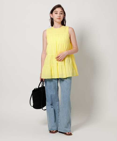 MARIHA(マリハ)の「【一部別注】<MARIHA>ミューズのブラウス(シャツ/ブラウス・レディース・イエロー/ネイビー/ホワイト・36)」の8枚目の写真