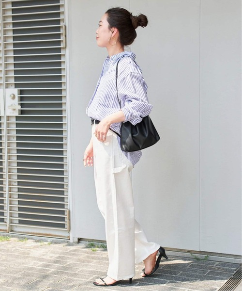 【新品・紙タグ付】Plageのフレンチリネンシャツ 追加》手洗い可 / 2wayフレンチリネンシャツ（シャツ/ブラウス