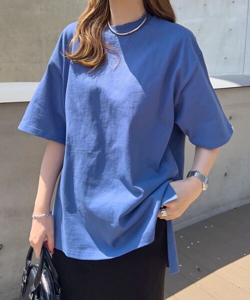 KOBE LETTUCE(コウベレタス)の「ヘビーウェイトユニセックスコットンバスクTシャツ(Tシャツ/カットソー・レディース・グレイッシュベージュ/ブラック/オフホワイト/アッシュグレー/ブルー系・L/M/XL)」の5枚目の写真