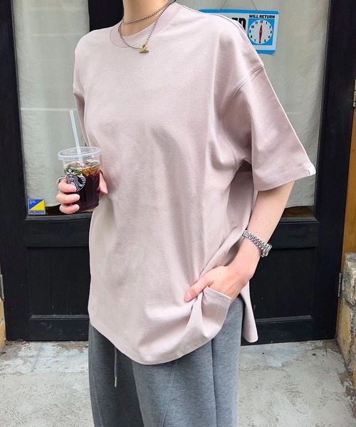 KOBE LETTUCE(コウベレタス)の「ヘビーウェイトユニセックスコットンバスクTシャツ(Tシャツ/カットソー・レディース・グレイッシュベージュ/ブラック/オフホワイト/アッシュグレー/ブルー系・L/M/XL)」の18枚目の写真
