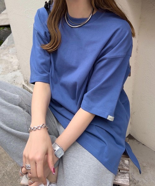KOBE LETTUCE(コウベレタス)の「ヘビーウェイトユニセックスコットンバスクTシャツ(Tシャツ/カットソー・レディース・グレイッシュベージュ/ブラック/オフホワイト/アッシュグレー/ブルー系・L/M/XL)」の17枚目の写真