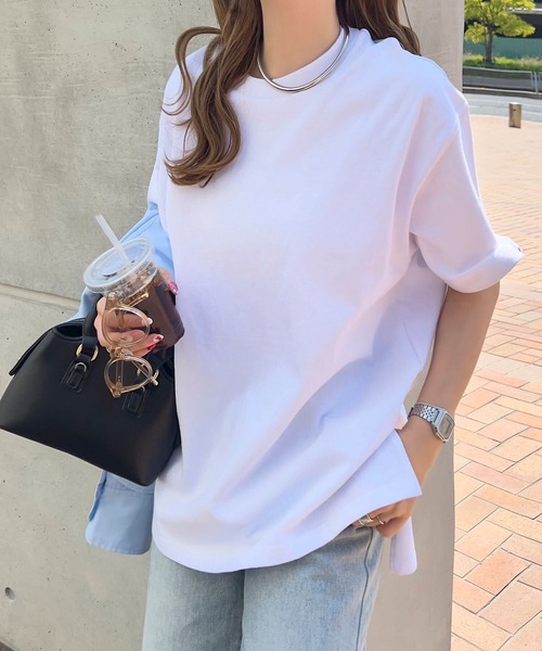 KOBE LETTUCE(コウベレタス)の「ヘビーウェイトユニセックスコットンバスクTシャツ(Tシャツ/カットソー・レディース・グレイッシュベージュ/ブラック/オフホワイト/アッシュグレー/ブルー系・L/M/XL)」の9枚目の写真
