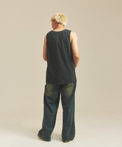 SHELTECH(シェルテック)の「SHELTECH-ピグメントプレーティング天竺-Tanktop(Tシャツ/カットソー・メンズ・ブラック・M/L/XL)」の9枚目の写真
