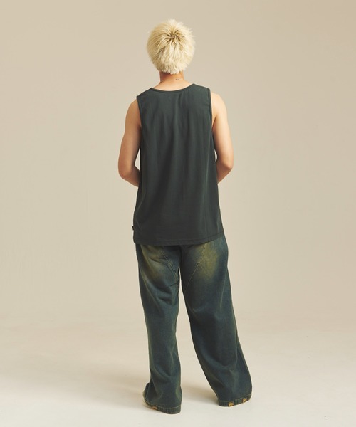 SHELTECH(シェルテック)の「SHELTECH-ピグメントプレーティング天竺-Tanktop(Tシャツ/カットソー・メンズ・ブラック・M/L/XL)」の8枚目の写真