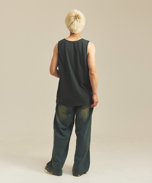 SHELTECH(シェルテック)の「SHELTECH-ピグメントプレーティング天竺-Tanktop(Tシャツ/カットソー・メンズ・ブラック・M/L/XL)」の7枚目の写真