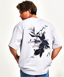 CavariA | 『CavariA/キャバリア』クルーネックフラワーデジタルプリント半袖Tシャツ(Tシャツ/カットソー)