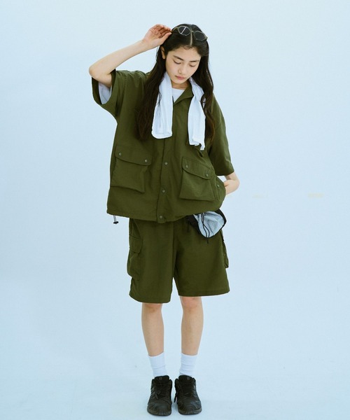 BROKEN BASE(ブロークンベース)の「ナイロンハーフパンツsetup(その他パンツ・メンズ・カーキ/ブラック系・MEDIUM/LARGE)」の19枚目の写真