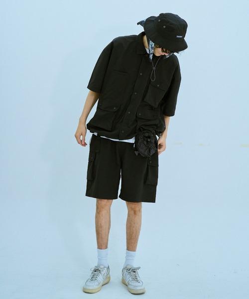 BROKEN BASE(ブロークンベース)の「ナイロンハーフパンツsetup(その他パンツ・メンズ・カーキ/ブラック系・MEDIUM/LARGE)」の7枚目の写真