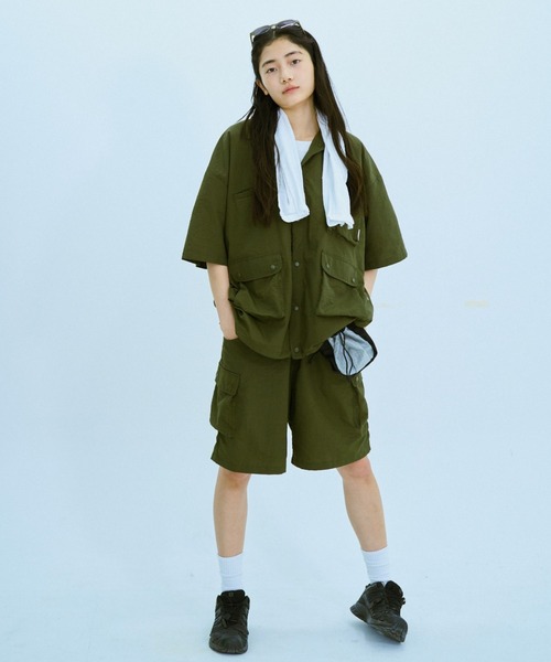 BROKEN BASE(ブロークンベース)の「ナイロンハーフパンツsetup(その他パンツ・メンズ・カーキ/ブラック系・MEDIUM/LARGE)」の16枚目の写真