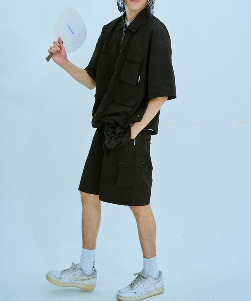 BROKEN BASE(ブロークンベース)の「ナイロンハーフパンツsetup(その他パンツ・メンズ・カーキ/ブラック系・MEDIUM/LARGE)」の9枚目の写真