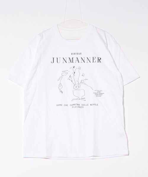 DIAVEL(ディアベル)の「カジュアル前プリント半袖Tシャツ(Tシャツ/カットソー・レディース・ライトグレー/ブラウン/ホワイト・M)」の1枚目の写真