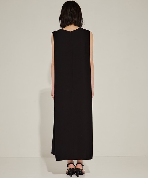 ワンピース Back Satin Lace Back Dress Back Satin Crepe Georgette
