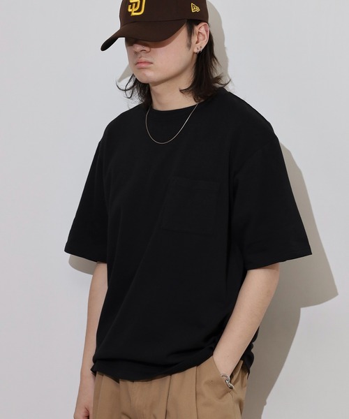 ACE（エース）の「無地ビッグシルエット接触冷感ポケット付き半袖Tシャツ（Tシャツ/カットソー・メンズ・ブラック/ネイビー/オフホワイト・S/L/LL/M）」の22枚目の写真