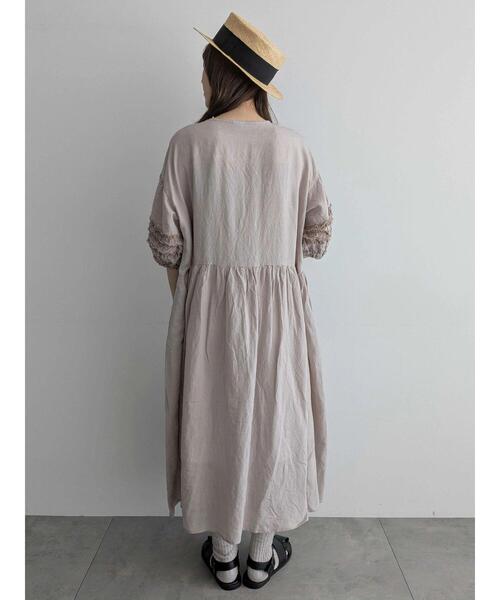 セール】【WEB限定 Sサイズ】【WACLOTH】フリル切替ワンピース