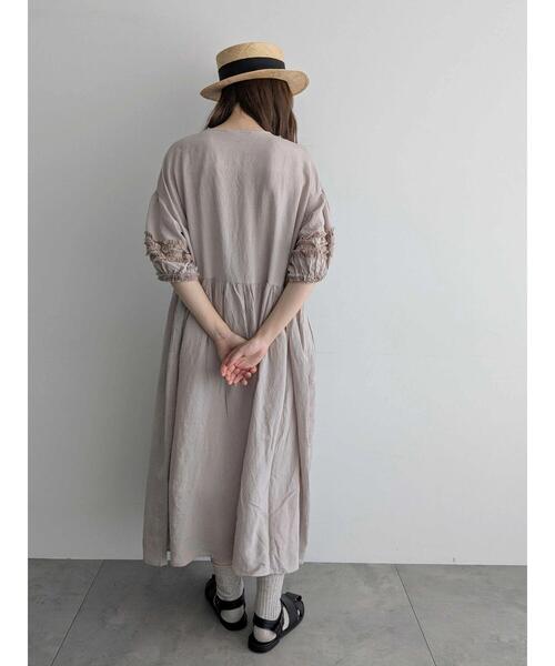 セール】【WEB限定 Sサイズ】【WACLOTH】フリル切替ワンピース