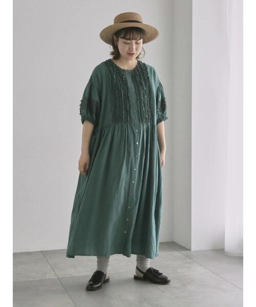 最終SALE!!★ALEXACHUNG フリル サテンワンピース 関税込み セール】【WEB限定 Sサイズ】【WACLOTH】フリル切替ワンピース