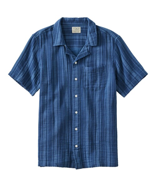L.L.Bean（エルエルビーン）の「クラウド・ガーゼ・シャツ、スライトリー・フィット（すっきりフィット）　半袖 米国フィット・レギュラー（シャツ/ブラウス・メンズ・グレイッシュブルー/ホワイト/ダークブラック/セージグリーン/ダークブルー/ネイビー/レッド・X-LARGE/LARGE/MEDIUM/SMALL）」の6枚目の写真