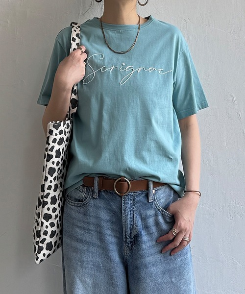 LBC（エルビーシー）の「コード刺繍ロゴTシャツ（Tシャツ/カットソー・レディース・ブラック/ブルー/ホワイト/ブラウン・L/M）」の4枚目の写真