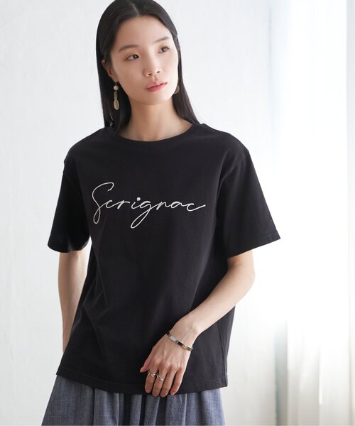 LBC（エルビーシー）の「コード刺繍ロゴTシャツ（Tシャツ/カットソー・レディース・ブラック/ブルー/ホワイト/ブラウン・L/M）」の5枚目の写真