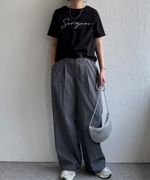 LBC（エルビーシー）の「コード刺繍ロゴTシャツ（Tシャツ/カットソー・レディース・ブラック/ブルー/ホワイト/ブラウン・L/M）」の9枚目の写真