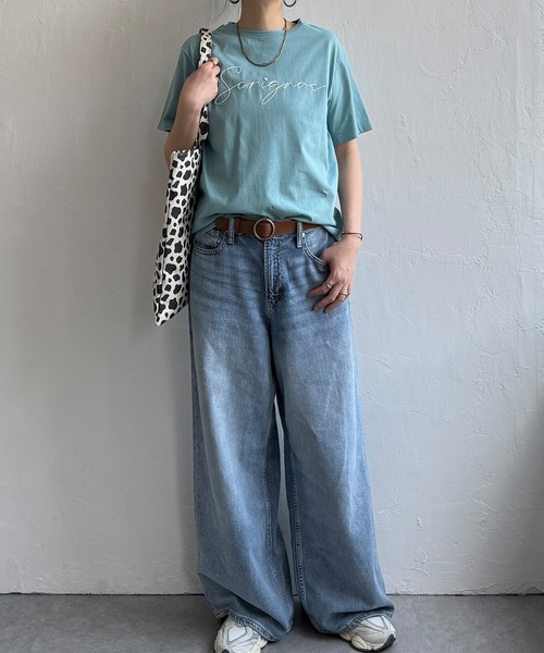 LBC（エルビーシー）の「コード刺繍ロゴTシャツ（Tシャツ/カットソー・レディース・ブラック/ブルー/ホワイト/ブラウン・L/M）」の10枚目の写真