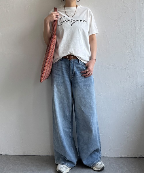 LBC（エルビーシー）の「コード刺繍ロゴTシャツ（Tシャツ/カットソー・レディース・ブラック/ブルー/ホワイト/ブラウン・L/M）」の11枚目の写真