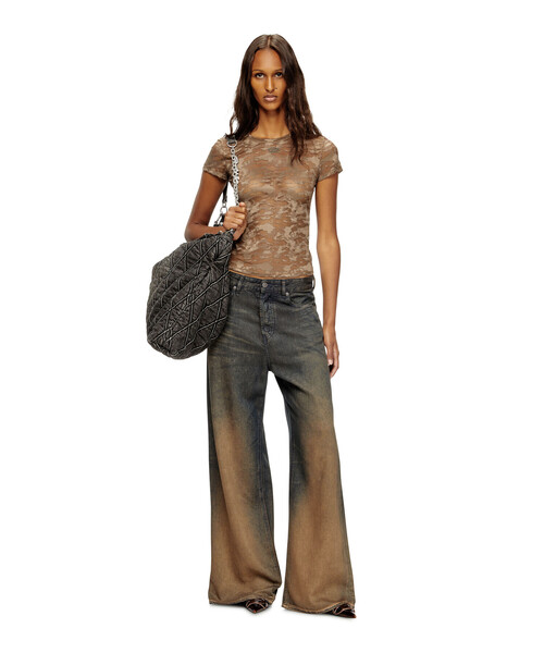 DIESEL（ディーゼル）の「ウィメンズ Tシャツ KASIA-UTLT（Tシャツ/カットソー・レディース・ブラウン/ブラック/ベージュ・MEDIUM/SMALL/X-SMALL/LARGE）」の10枚目の写真