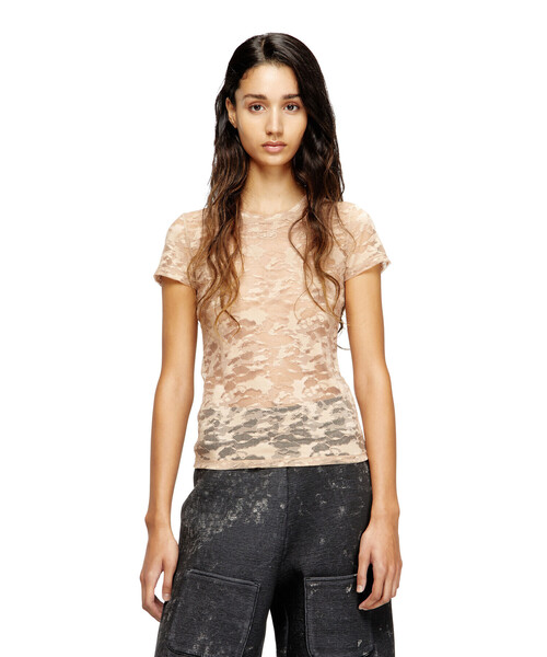 DIESEL（ディーゼル）の「ウィメンズ Tシャツ KASIA-UTLT（Tシャツ/カットソー・レディース・ブラウン/ブラック/ベージュ・MEDIUM/SMALL/X-SMALL/LARGE）」の21枚目の写真