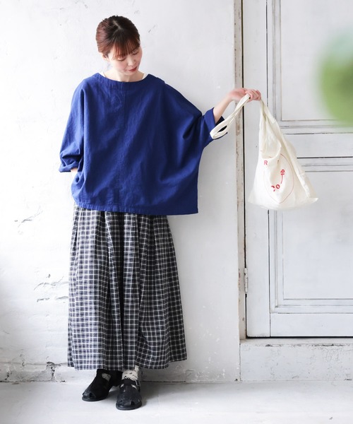 soulberry（ソウルベリー）の「アサガオのプルオーバー（シャツ/ブラウス・レディース・ブルー・5L/4L/3L/LL/L/M）」の6枚目の写真